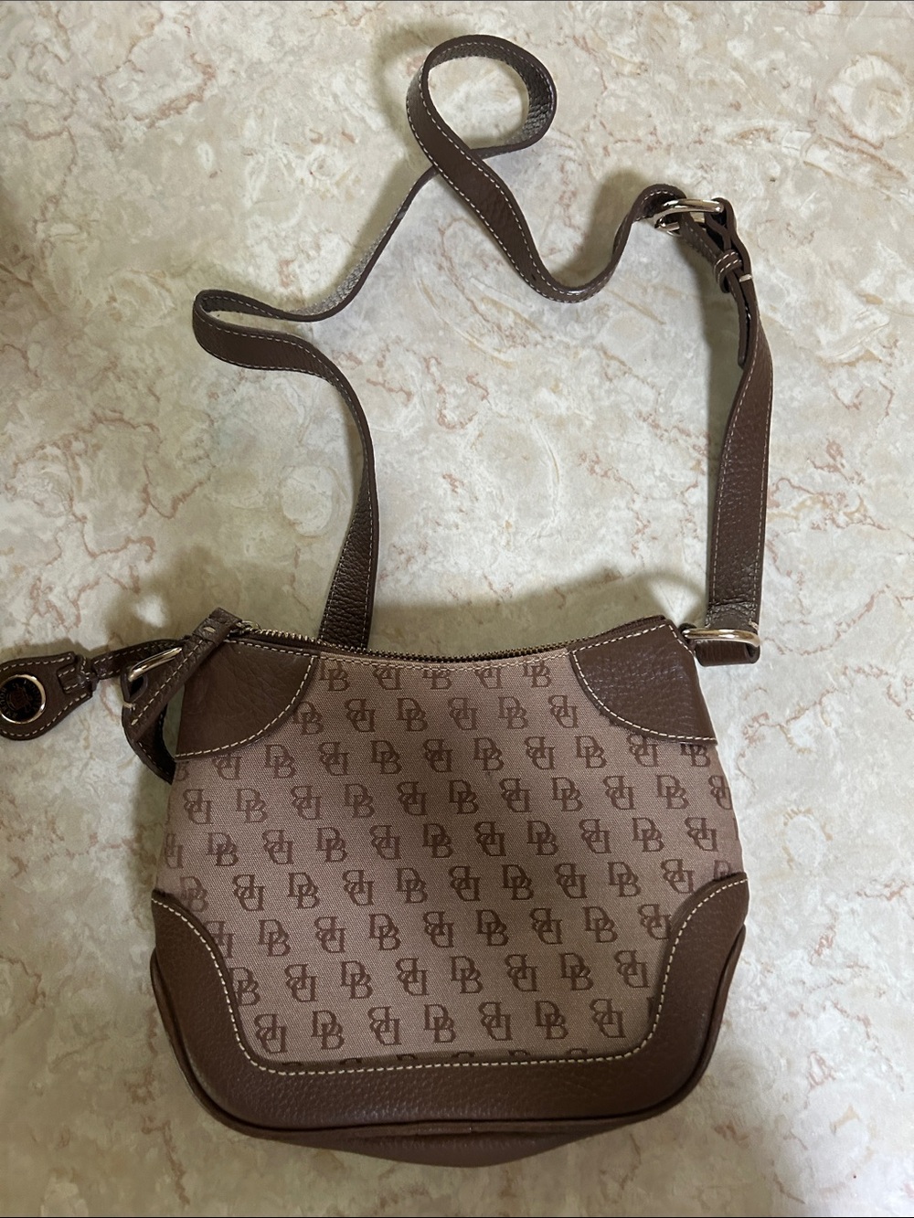 Dooney & Bourke Brown Monogram Crossbody Bag